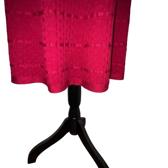 Gabby & Skye Womens sz large textured knit Bell sleeves fit flare midi Y2Kdress - Picture 8 of 11